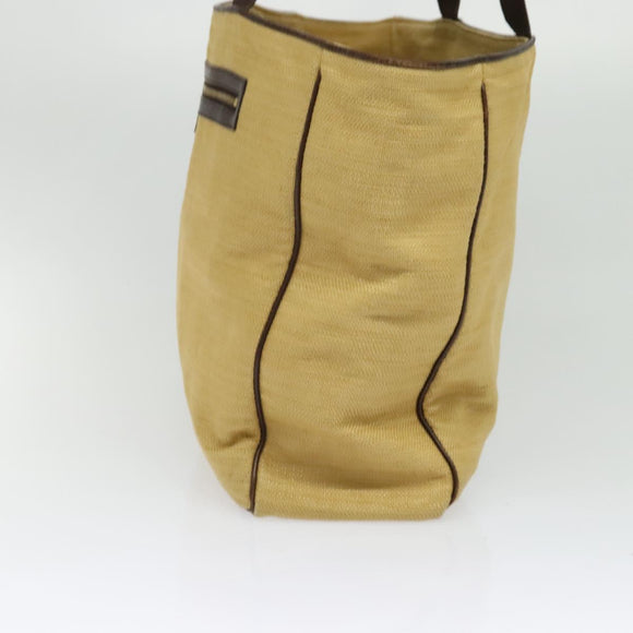 BOTTEGA VENETA Tote Bag Raffia Beige Gold Auth bs28111