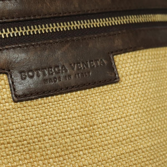 BOTTEGA VENETA Tote Bag Raffia Beige Gold Auth bs28111