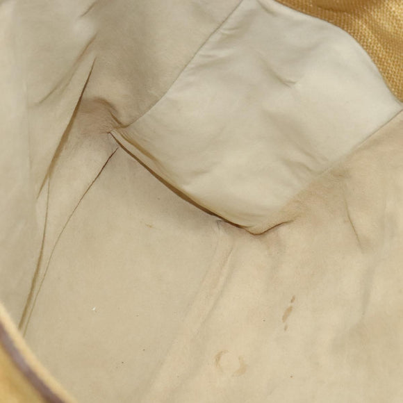 BOTTEGA VENETA Tote Bag Raffia Beige Gold Auth bs28111