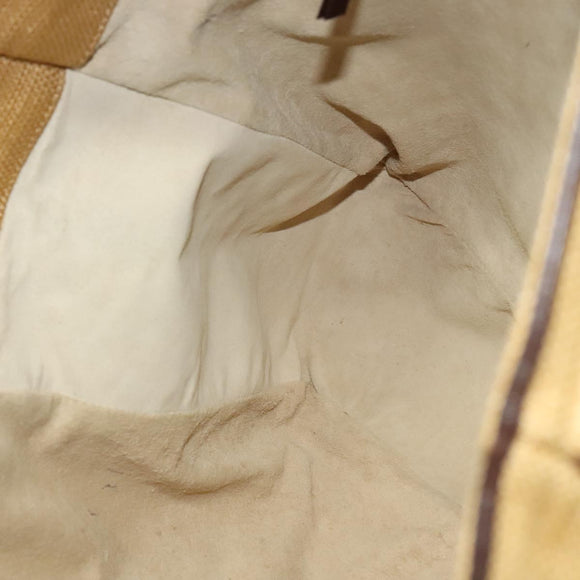 BOTTEGA VENETA Tote Bag Raffia Beige Gold Auth bs28111