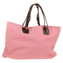 BOTTEGA VENETA Tote Bag Canvas Pink Gold Auth bs28112-1