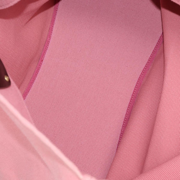 BOTTEGA VENETA Tote Bag Canvas Pink Gold Auth bs28112