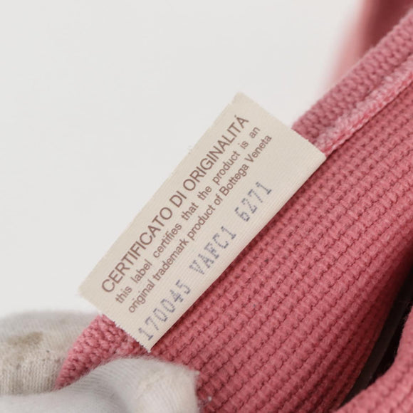 BOTTEGA VENETA Tote Bag Canvas Pink Gold Auth bs28112