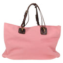 BOTTEGA VENETA Tote Bag Canvas Pink Gold Auth bs28112-13