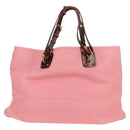 BOTTEGA VENETA Tote Bag Canvas Pink Gold Auth bs28112-2