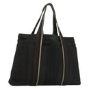 HERMES Toroca Horizontal PM Hand Bag Canvas Black Auth bs28113-1