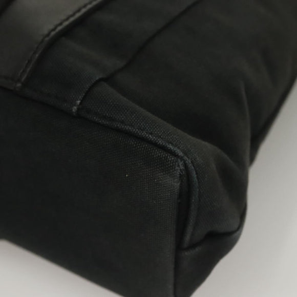 HERMES Toroca Horizontal PM Hand Bag Canvas Black Auth bs28113