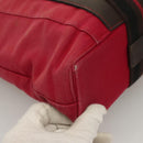 HERMES Toroca Horizontal PM Hand Bag Canvas Red Auth bs28114-9