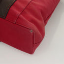 HERMES Toroca Horizontal PM Hand Bag Canvas Red Auth bs28114-14