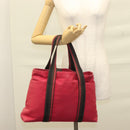 HERMES Toroca Horizontal PM Hand Bag Canvas Red Auth bs28114-18