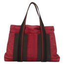 HERMES Toroca Horizontal PM Hand Bag Canvas Red Auth bs28114-13