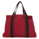 HERMES Toroca Horizontal PM Hand Bag Canvas Red Auth bs28114-2