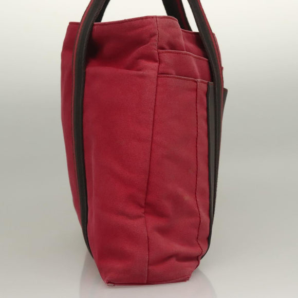 HERMES Toroca Horizontal PM Hand Bag Canvas Red Auth bs28114