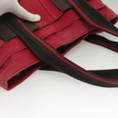 HERMES Toroca Horizontal PM Hand Bag Canvas Red Auth bs28114-6