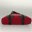 HERMES Toroca Horizontal PM Hand Bag Canvas Red Auth bs28114-5