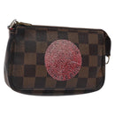 LOUIS VUITTON Damier Ebene T&B Mini Pochette Accessoires N58011 LV Auth bs28124-1
