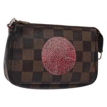 LOUIS VUITTON Damier Ebene T&B Mini Pochette Accessoires N58011 LV Auth bs28124