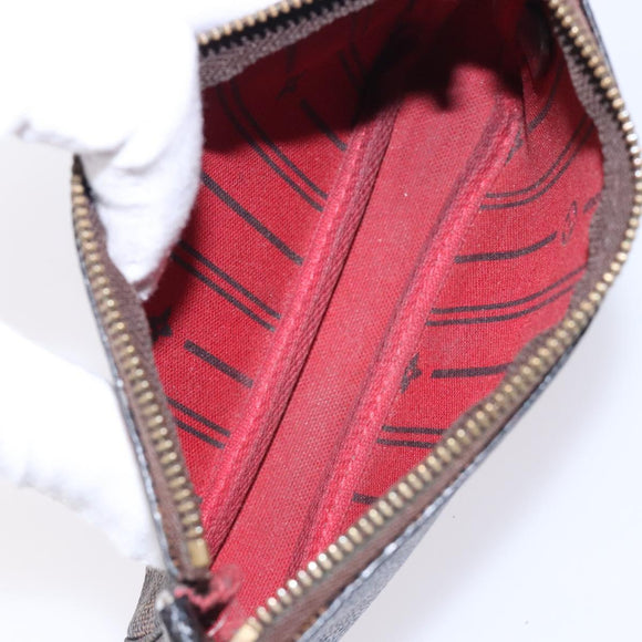 LOUIS VUITTON Damier Ebene T&B Mini Pochette Accessoires N58011 LV Auth bs28124