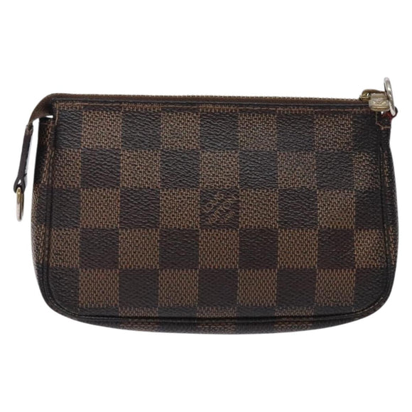 LOUIS VUITTON Damier Ebene T&B Mini Pochette Accessoires N58011 LV Auth bs28124