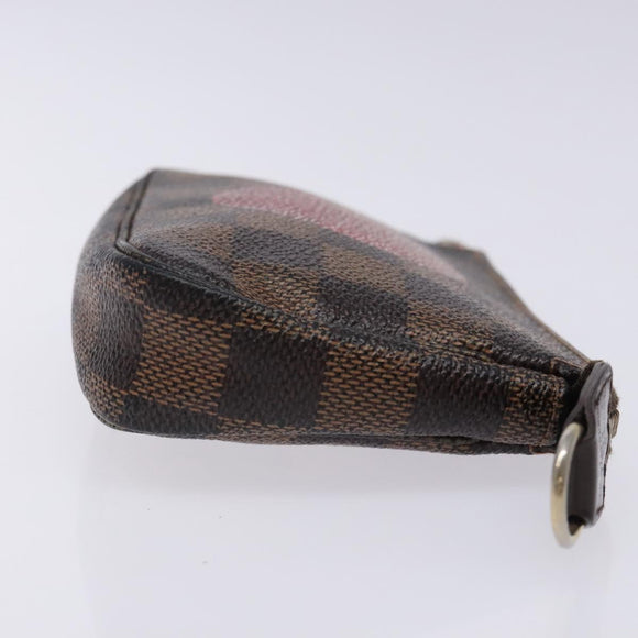 LOUIS VUITTON Damier Ebene T&B Mini Pochette Accessoires N58011 LV Auth bs28124