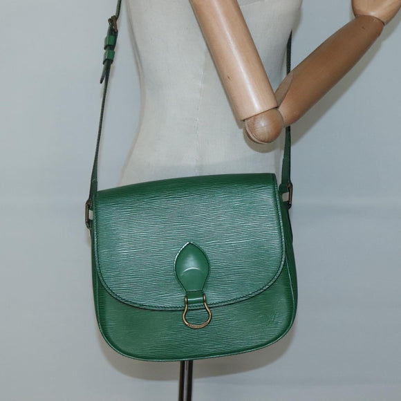 LOUIS VUITTON Epi Saint Cloud GM Shoulder Bag Green M52194 LV Auth bs28126