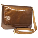 LOUIS VUITTON Monogram Vernis Thompson Street Bag Bronze M91124 LV Auth bs28129-1