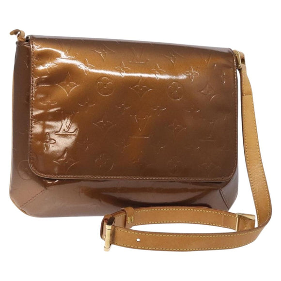 LOUIS VUITTON Monogram Vernis Thompson Street Bag Bronze M91124 LV Auth bs28129