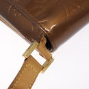 LOUIS VUITTON Monogram Vernis Thompson Street Bag Bronze M91124 LV Auth bs28129-9