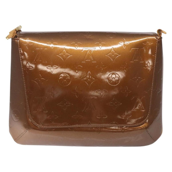 LOUIS VUITTON Monogram Vernis Thompson Street Bag Bronze M91124 LV Auth bs28129