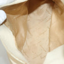 Salvatore Ferragamo Gancini Shoulder Bag Leather White Gold Auth bs28132-17