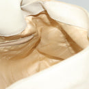 Salvatore Ferragamo Gancini Shoulder Bag Leather White Gold Auth bs28132-19