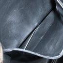 Salvatore Ferragamo Shoulder Bag Nylon Enamel Khaki Silver Auth bs28133-21