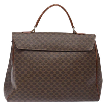 CELINE Macadam Canvas Hand Bag PVC Leather Brown Gold Auth bs28135 - 0