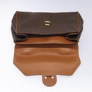 CELINE Macadam Canvas Hand Bag PVC Leather Brown Gold Auth bs28136-11