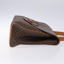 CELINE Macadam Canvas Hand Bag PVC Leather Brown Gold Auth bs28136-3
