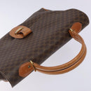 CELINE Macadam Canvas Hand Bag PVC Leather Brown Gold Auth bs28136-6