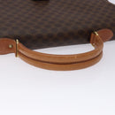 CELINE Macadam Canvas Hand Bag PVC Leather Brown Gold Auth bs28136-7