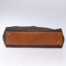 CELINE Macadam Canvas Hand Bag PVC Leather Brown Gold Auth bs28136-5