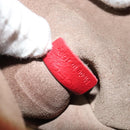 CELINE Chain Shoulder Bag Leather Red Gold Auth bs28138-21