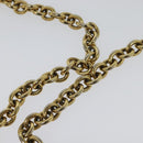 CELINE Chain Shoulder Bag Leather Red Gold Auth bs28138-9