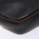 CELINE Shoulder Bag Leather Black Gold Auth bs28139-15