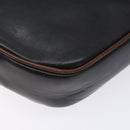 CELINE Shoulder Bag Leather Black Gold Auth bs28139-17