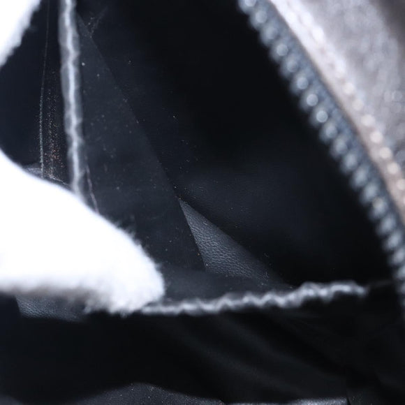 CELINE Shoulder Bag Leather Black Gold Auth bs28139