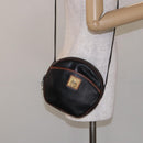 CELINE Shoulder Bag Leather Black Gold Auth bs28139-23