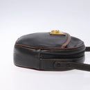 CELINE Schoudertas Leer Zwart Goud Auth bs28139-3