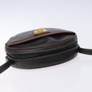 CELINE Schoudertas Leer Zwart Goud Auth bs28139-6