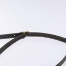 CELINE Shoulder Bag Leather Black Gold Auth bs28139-14