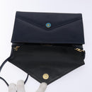 GIVENCHY Shoulder Bag Leather Navy Gold Auth bs28140-15