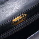 GIVENCHY Shoulder Bag Leather Navy Gold Auth bs28140-16
