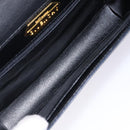 GIVENCHY Shoulder Bag Leather Navy Gold Auth bs28140-17